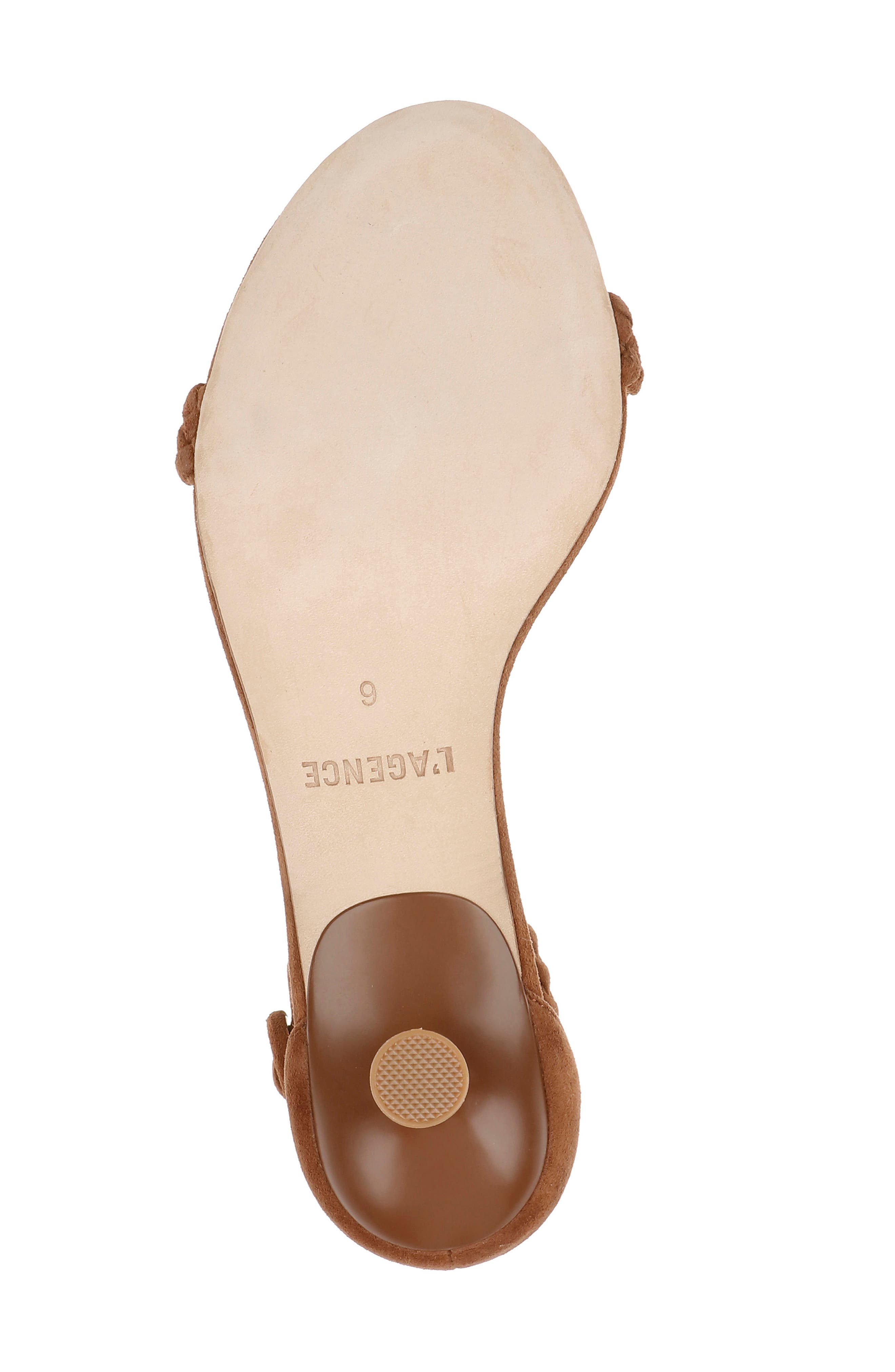 L'AGENCE Andelle Ankle Strap Sandal, Alternate, color, Buckskin Suede