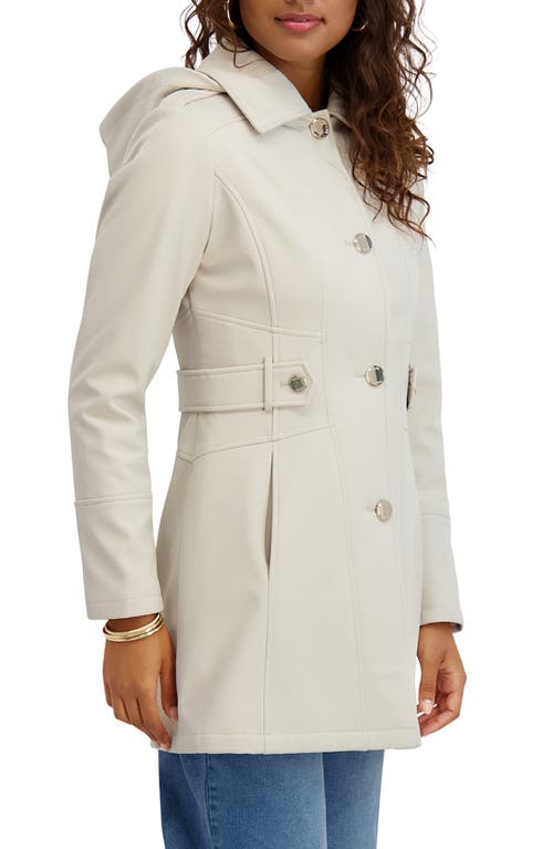 Kensie Water Resistant Soft Shell Jacket In White