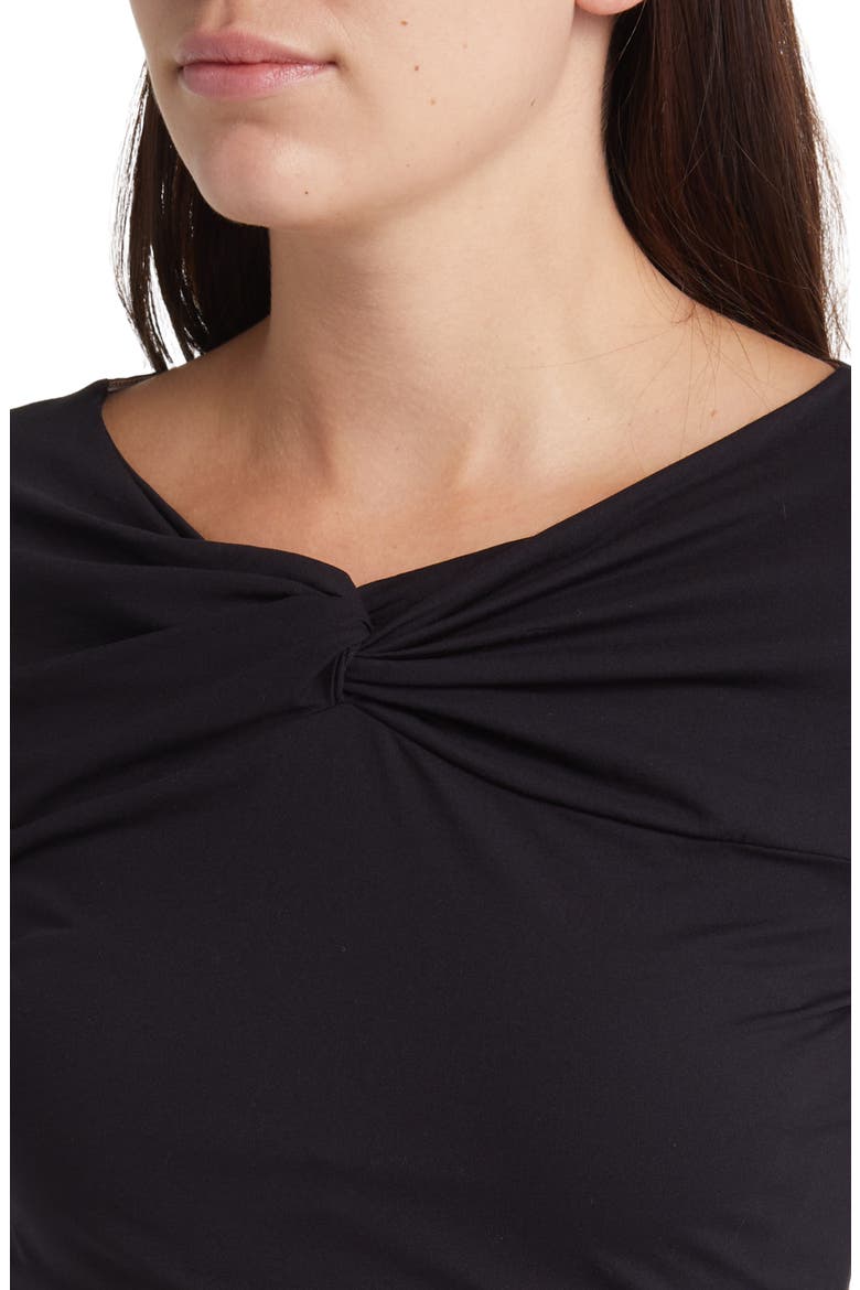 Everie Twist Neck Long Sleeve Top, Alternate, color, BLACK