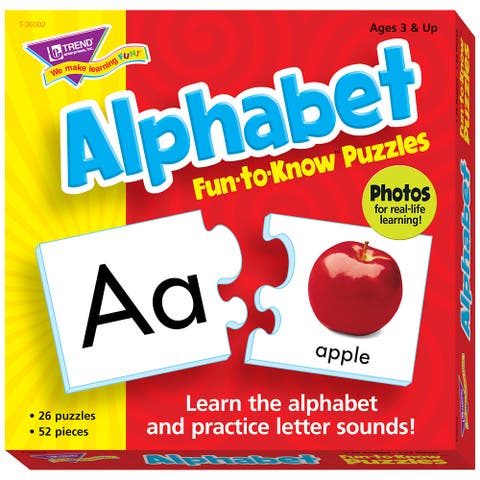 Funtoknow Puzzles Alphabet, Game, 3 X 6 In (T36002)