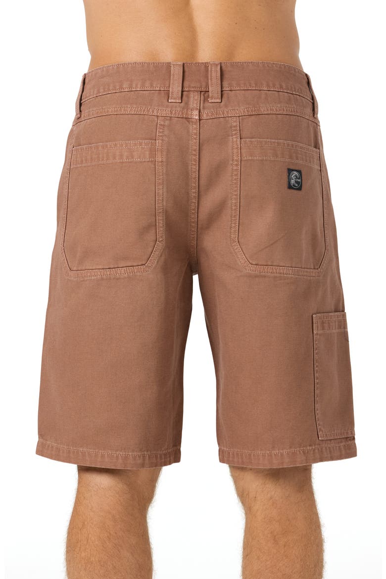 OG Double Knee Cotton Canvas Carpenter Shorts, Alternate, color, CAROB BROWN