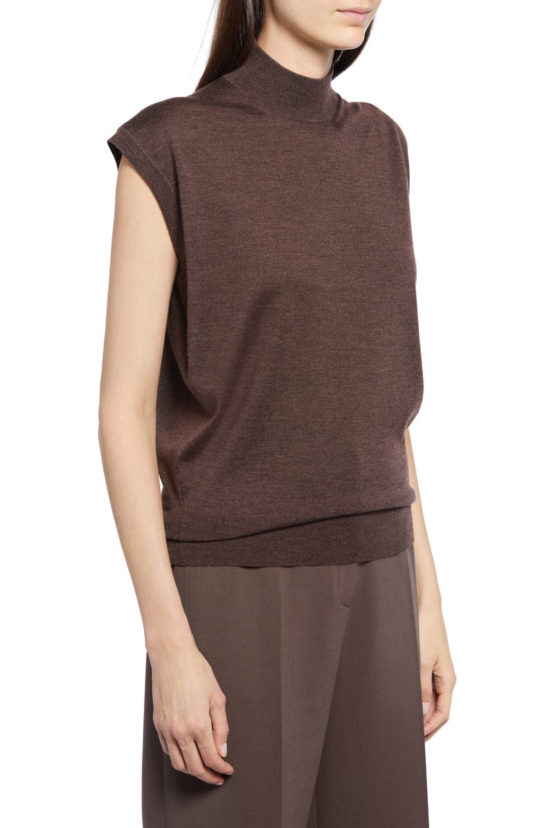The Row Domicella Cap Sleeve Cashmere & Silk Blend Top, Alternate, color, 