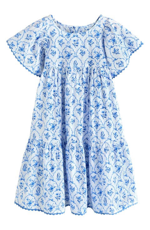 Kids' Floral Frill Babydoll Dress (Little Kid & Big Kid)