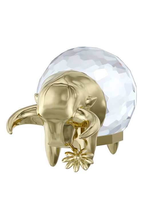 Swarovski Zodiac Taurus Crystal Figurine In Gold Tone-taurus