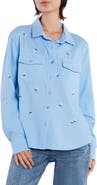 Billy T Daisy Meadow Embroidered Button-Up Shirt