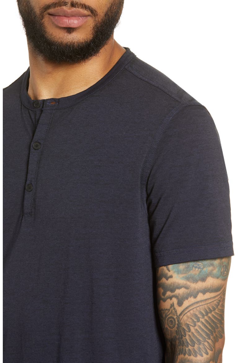 Regular Fit Henley T-Shirt, Alternate, color, NAVY