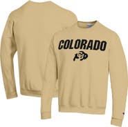 Champion Men's Champion  Gold Colorado Buffaloes Straight Over Logo Powerblend Pullover Sweatshirt