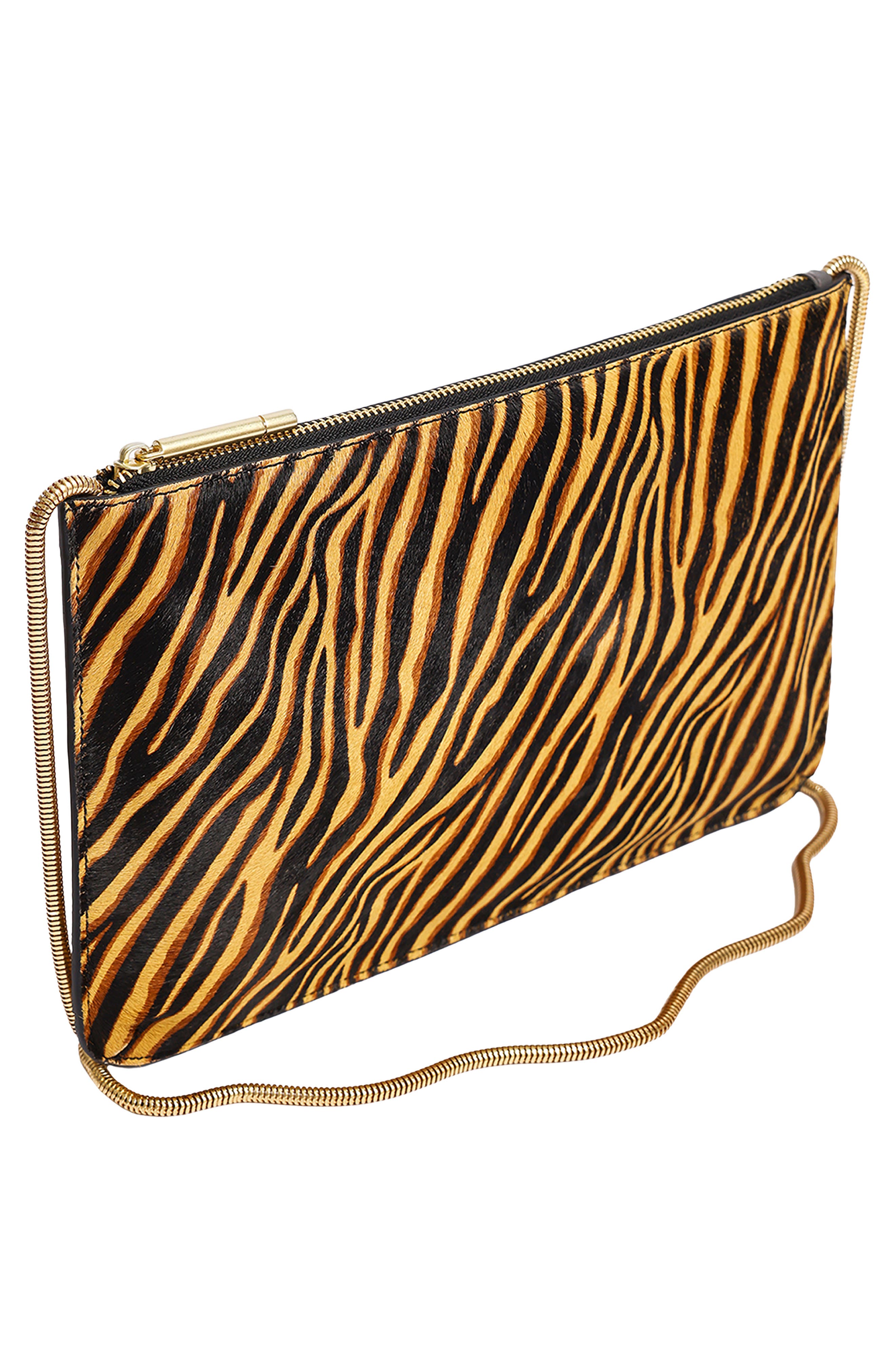 Highline Disco Calf Hair Crossbody Bag, Alternate, color, NATURAL/ BLACK