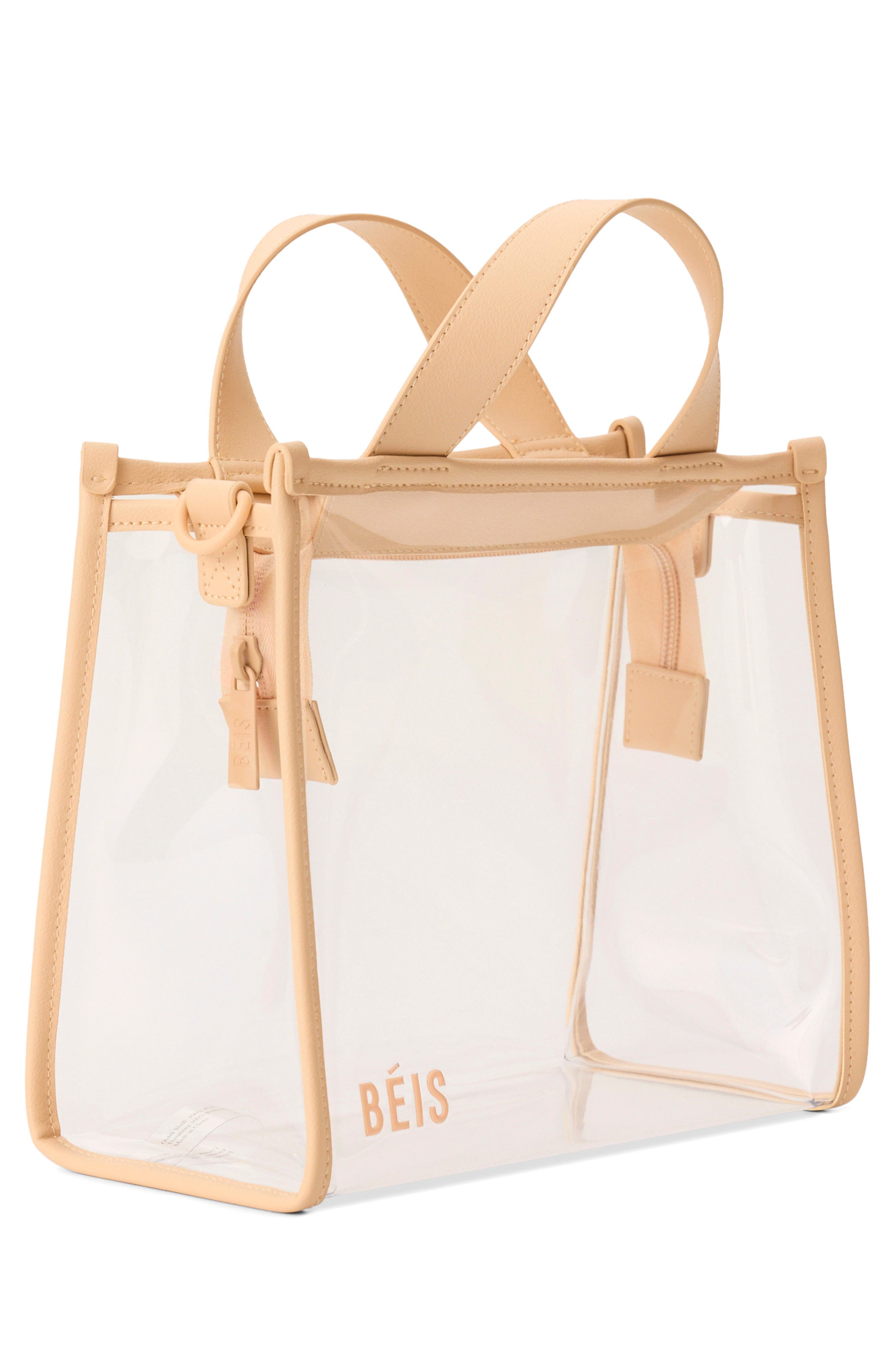 Béis The Clear Stadium Crossbody Bag, Alternate, color, Beige