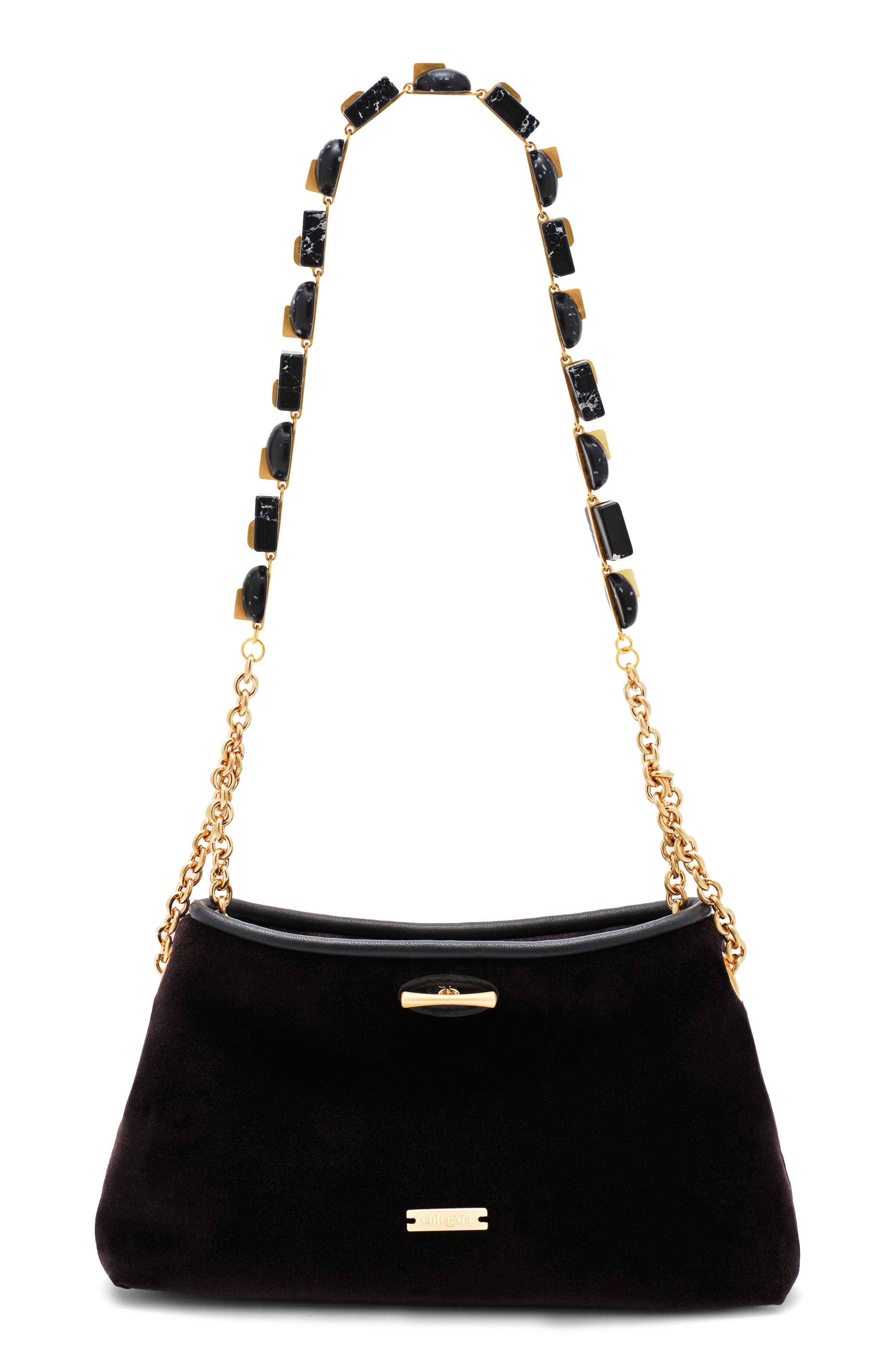 Cult Gaia Mini Kiraz Leather Clutch, Main, color, 