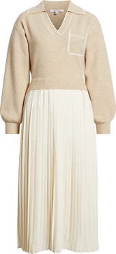 ZOE AND CLAIRE Long Sleeve Twofer Sweater Dress
