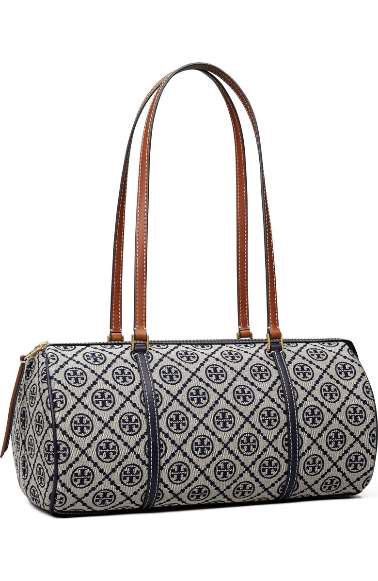 Tory Burch T Monogram Canvas Barrel Bag, Alternate, color,