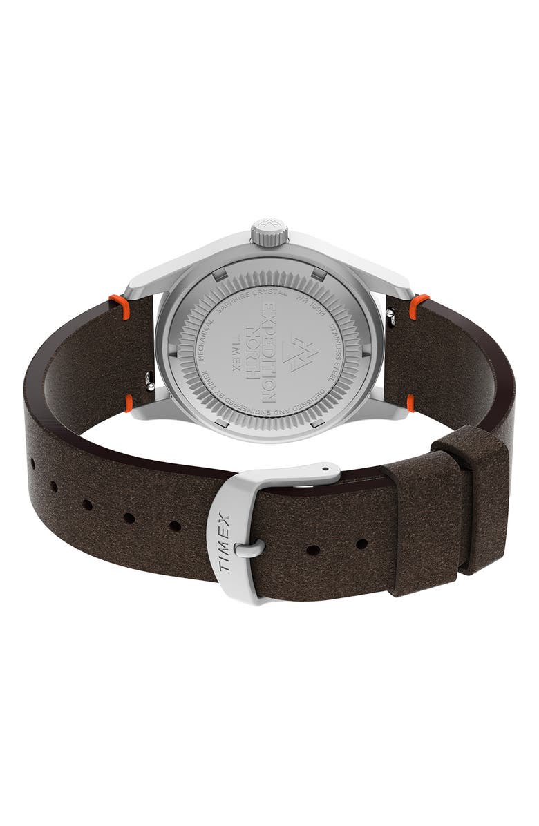 Timex<sup>®</sup> Expedition North<sup>®</sup> Field Mechanical Leather Strap Watch, 38mm, Alternate, color,