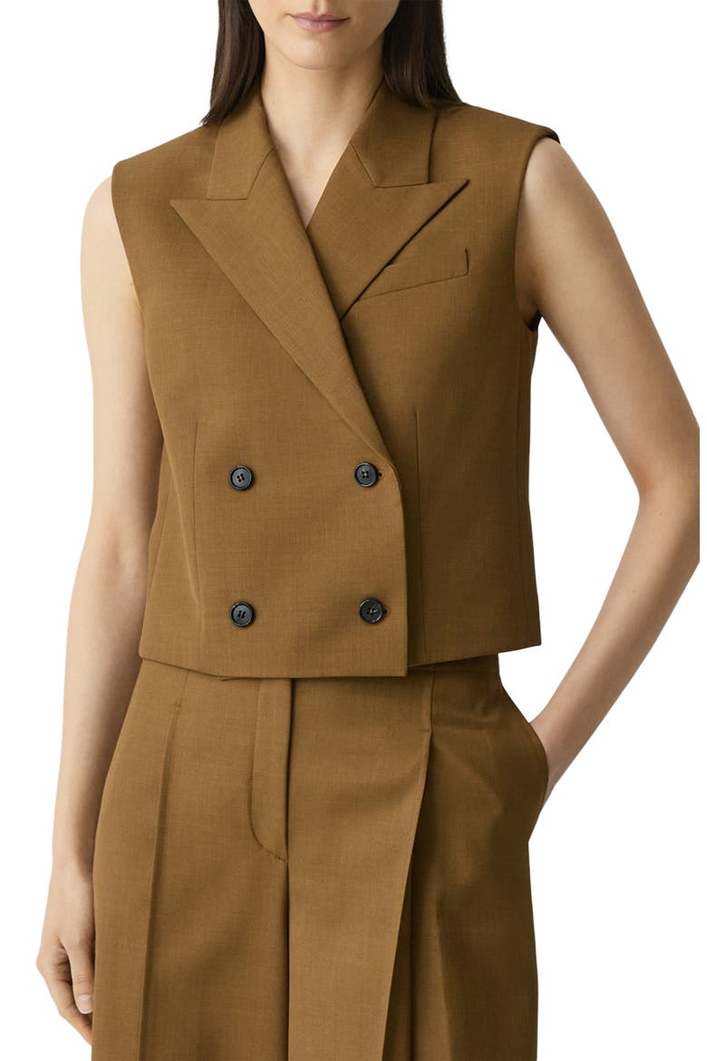 美品 セオリー 2025AW Double Breasted Vest Double Breasted Crop Vest (Women) | Nordstrom