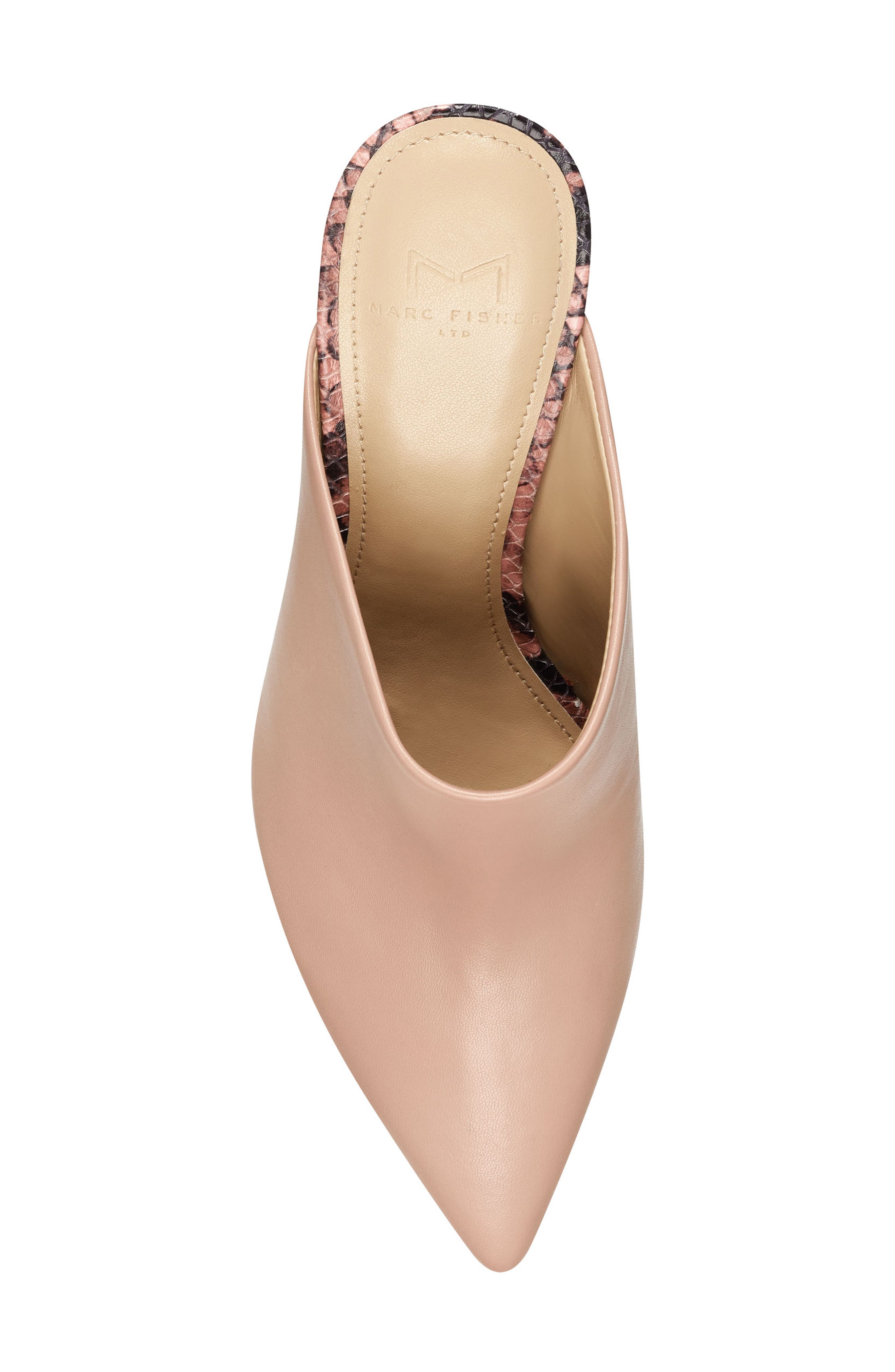 Marc Fisher LTD. Paislee Pointed Toe Mule, Alternate, color, LIGHT PINK LEATHER