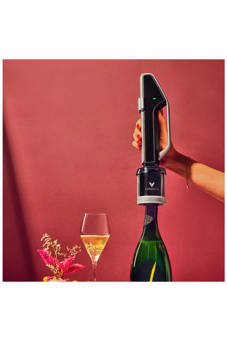 Sparkling™ Wine Preservation System, Alternate, color, SILVER/ BLACK