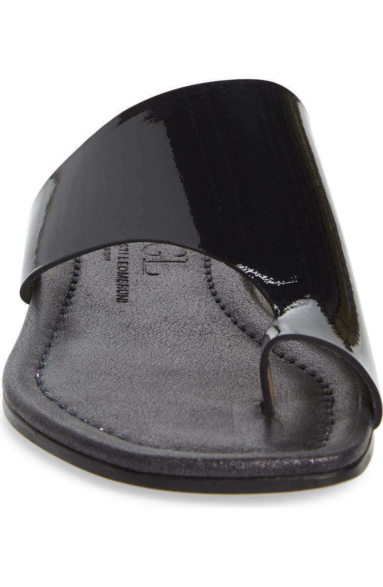 AGL Asymmetrical Toe Thong Sandal, Alternate, color, Navy Patent