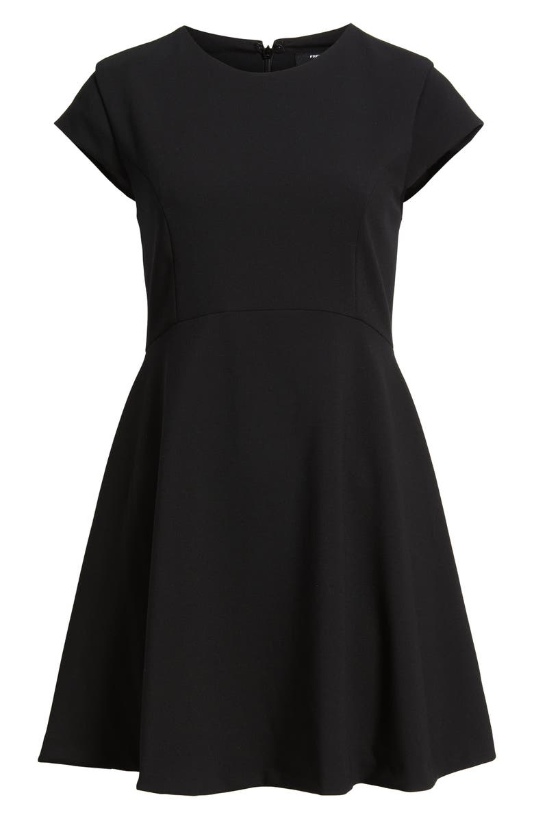 French Connection Cap Sleeve Fit & Flare Minidress, Alternate, color, Black