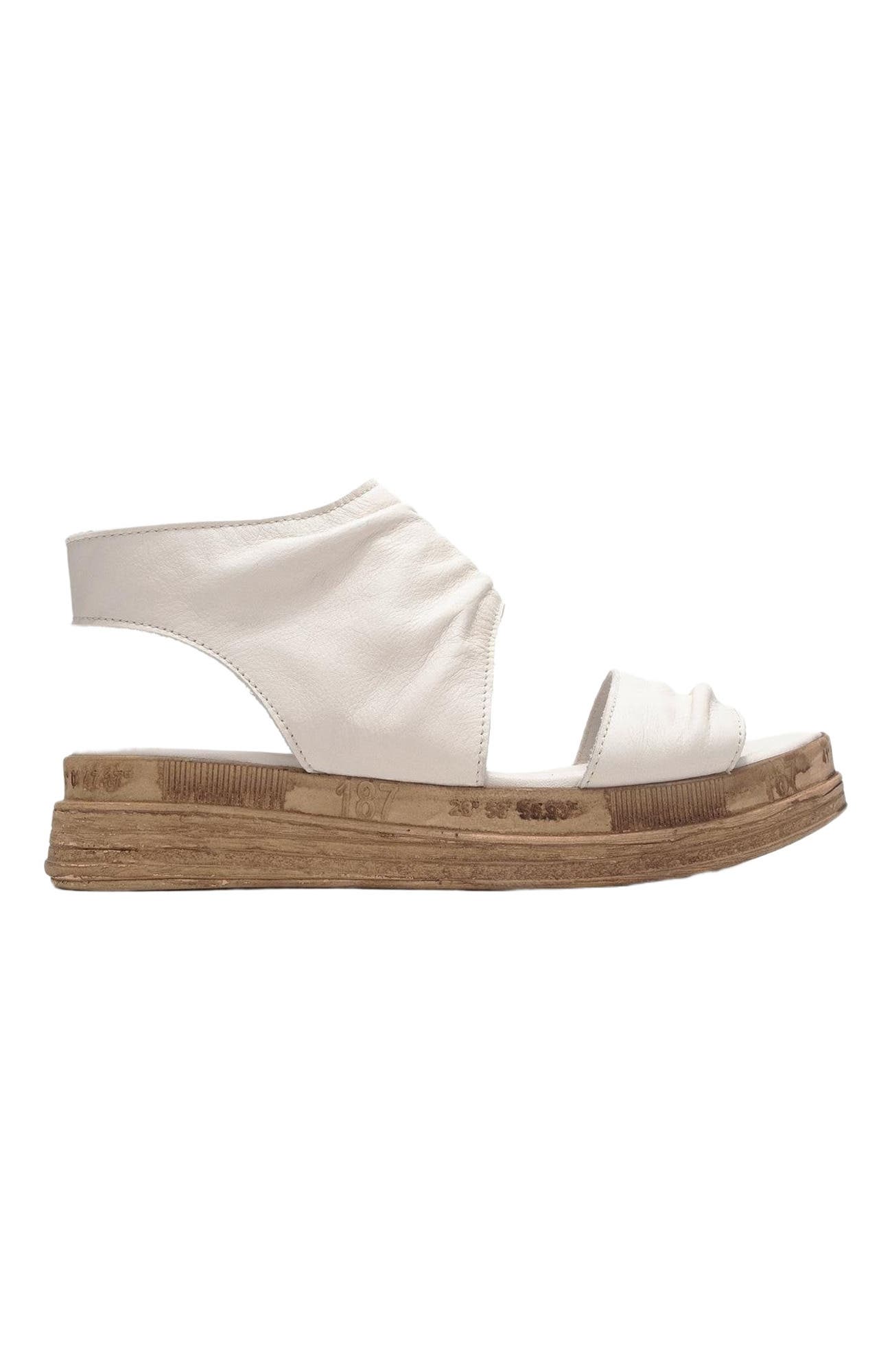 Lunas Leather Side-Zip Flat Heel Sandal, Alternate, color, Light Beige Leather