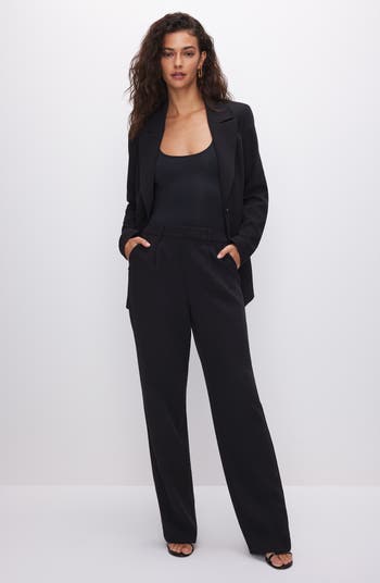 Luxe Suiting Column Wide Leg Trousers