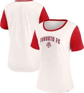 FANATICS Women's Fanatics Branded Cream/Red Toronto FC Fundamentals Carver Slub T-Shirt