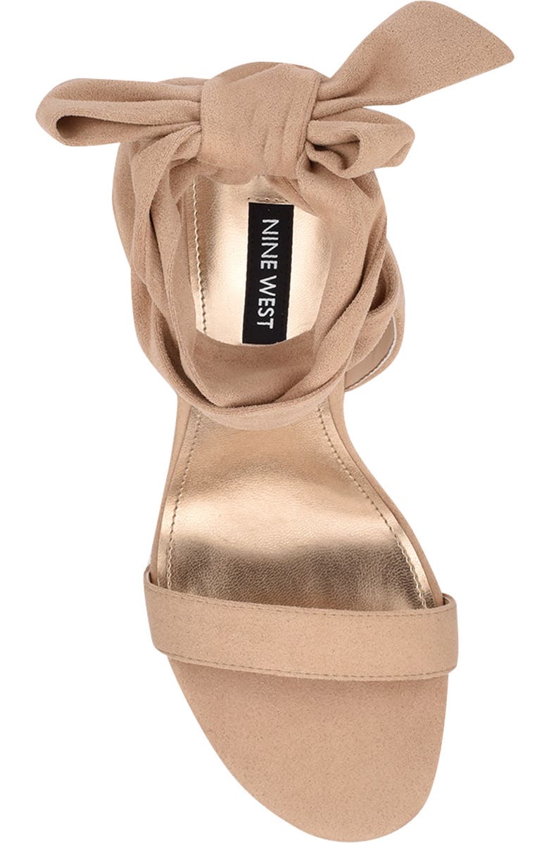 Nine West Kelsie Ankle Tie Sandal, Alternate, color, Beige