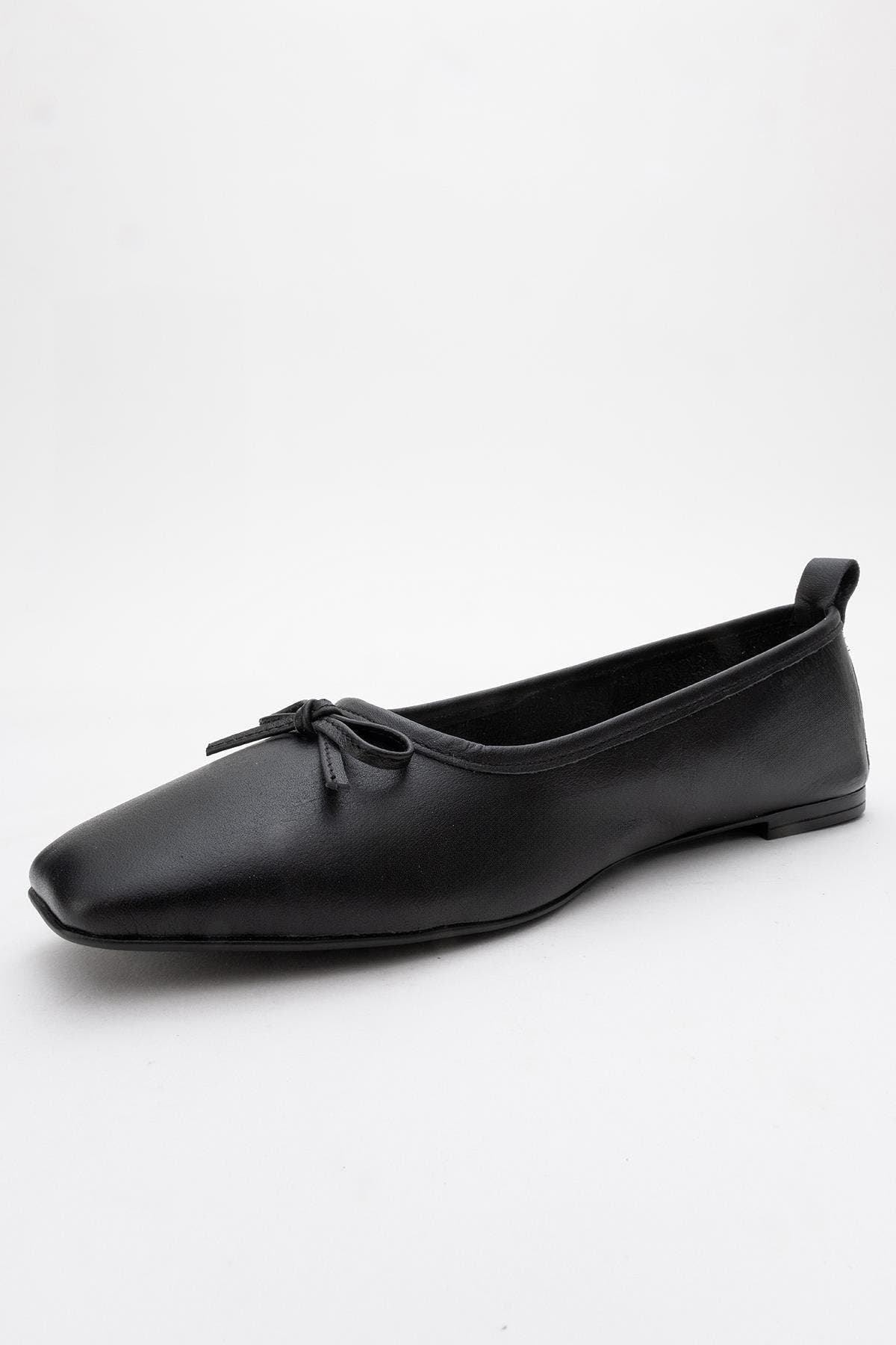 Forever & Always Shoes Sosa Leather Ballet Flats, Alternate, color, Black Leather