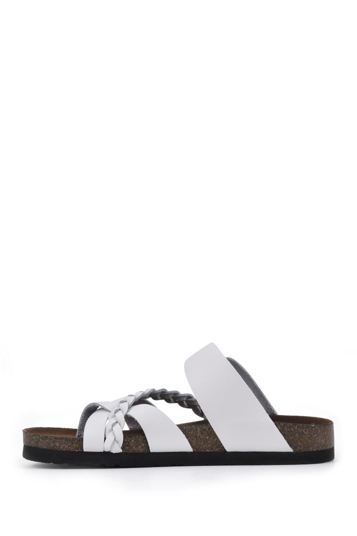 Hazy Leather Footbed Sandal, Alternate, color, WHITE/LEATHER