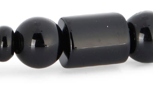 Caputo & Co Nazar Semiprecious Stone Bracelet In Black