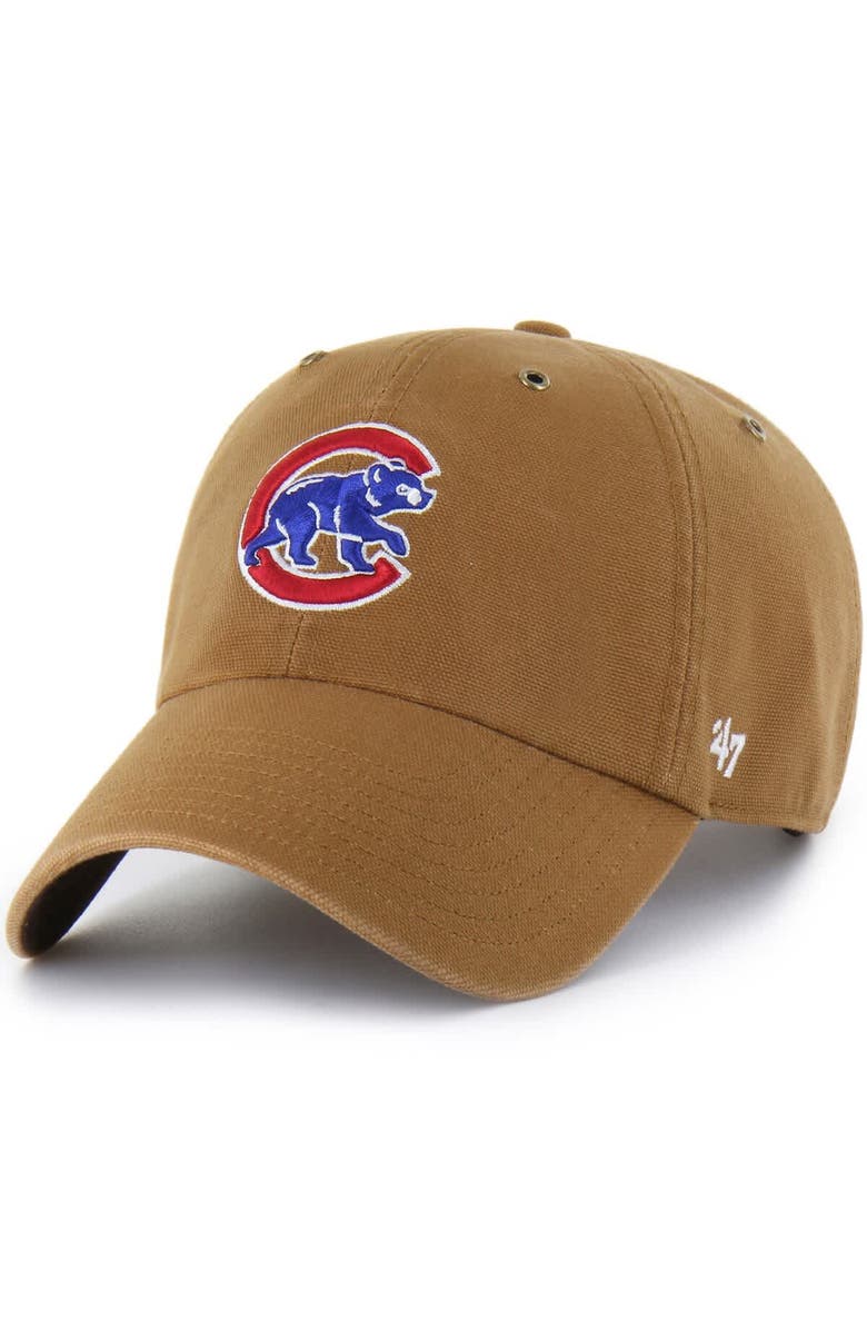 CARHARTT X 47 Men's Carhartt x '47 Brown Chicago Cubs Clean Up Adjustable Hat, Main, color, Brown