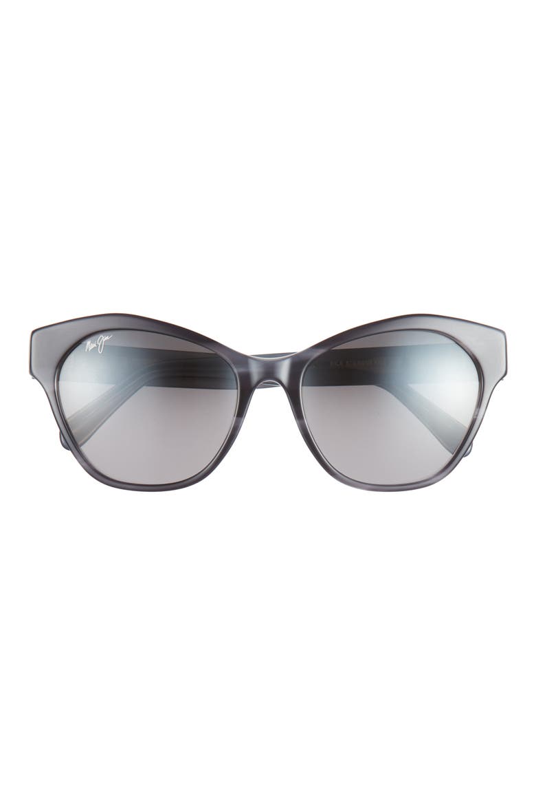 55mm Polarized Cat Eye Sunglasses, Main, color, BLACK BLACK GREY