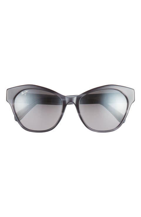 55mm Polarized Cat Eye Sunglasses
