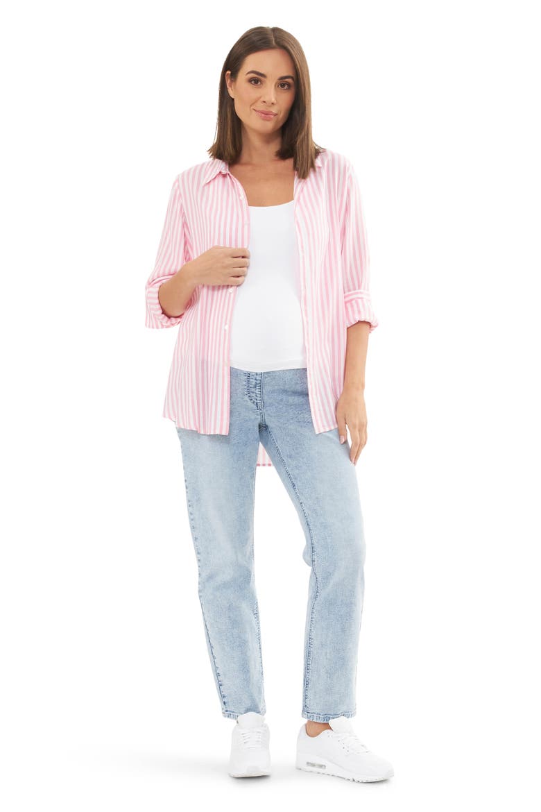Nova Over Bump Cropped Maternity Jean, Alternate, color, BLUE HAZE