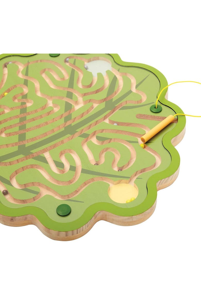Kaplan Early Learning Company Nature's Paths Magnetic Leaf Mazes - Set of 3, Alternate, color, Green