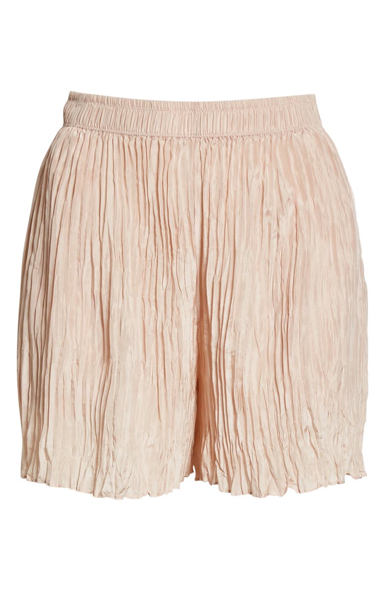 Vince Crushed Pleat Shorts, Alternate, color, Lt Rosa