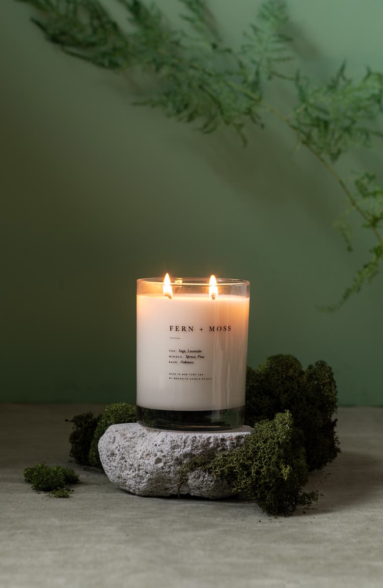 BROOKLYN CANDLE STUDIO Fern Moss Classic 2-Wick Candle, Alternate, color, Fern + Moss