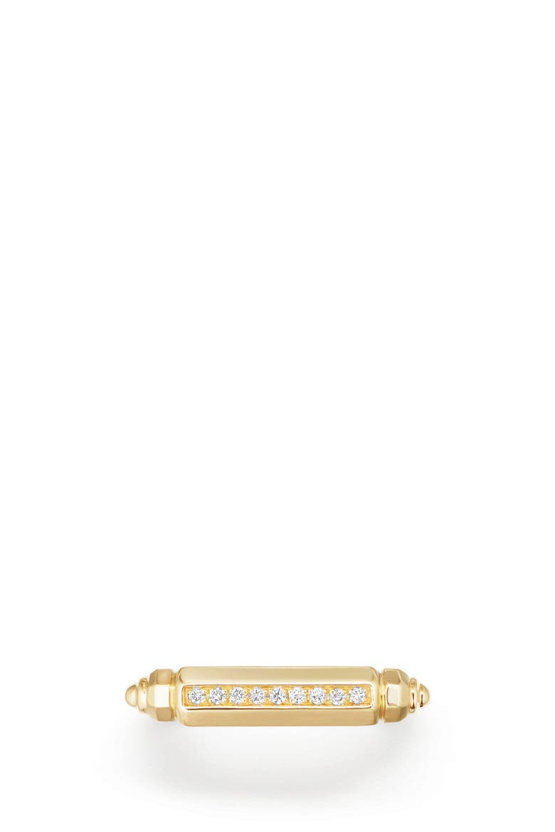 Barrels Ring with Diamonds in 18K Gold, Alternate, color, YELLOW GOLD