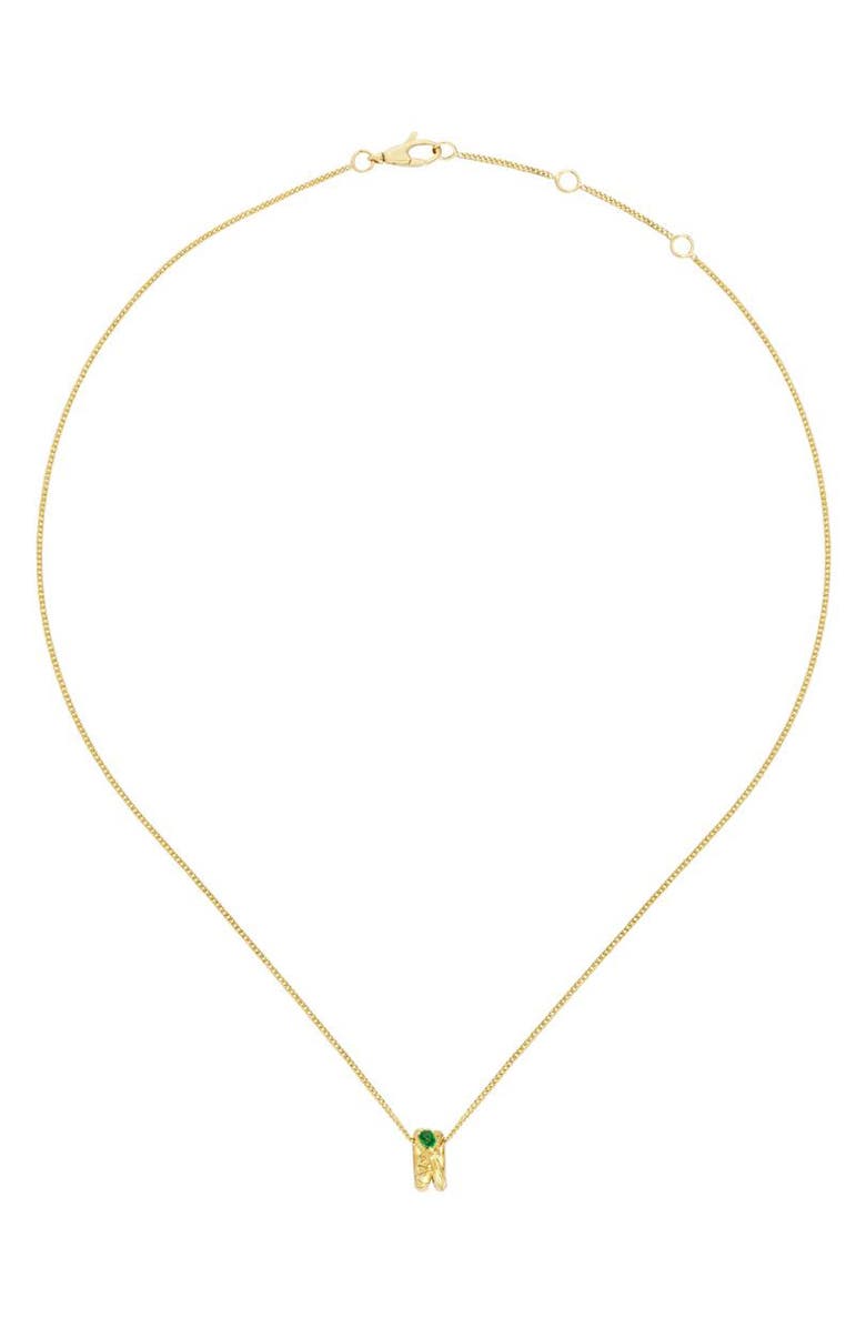 Gucci Ouroboros Emerald Pendant Necklace, Alternate, color, 