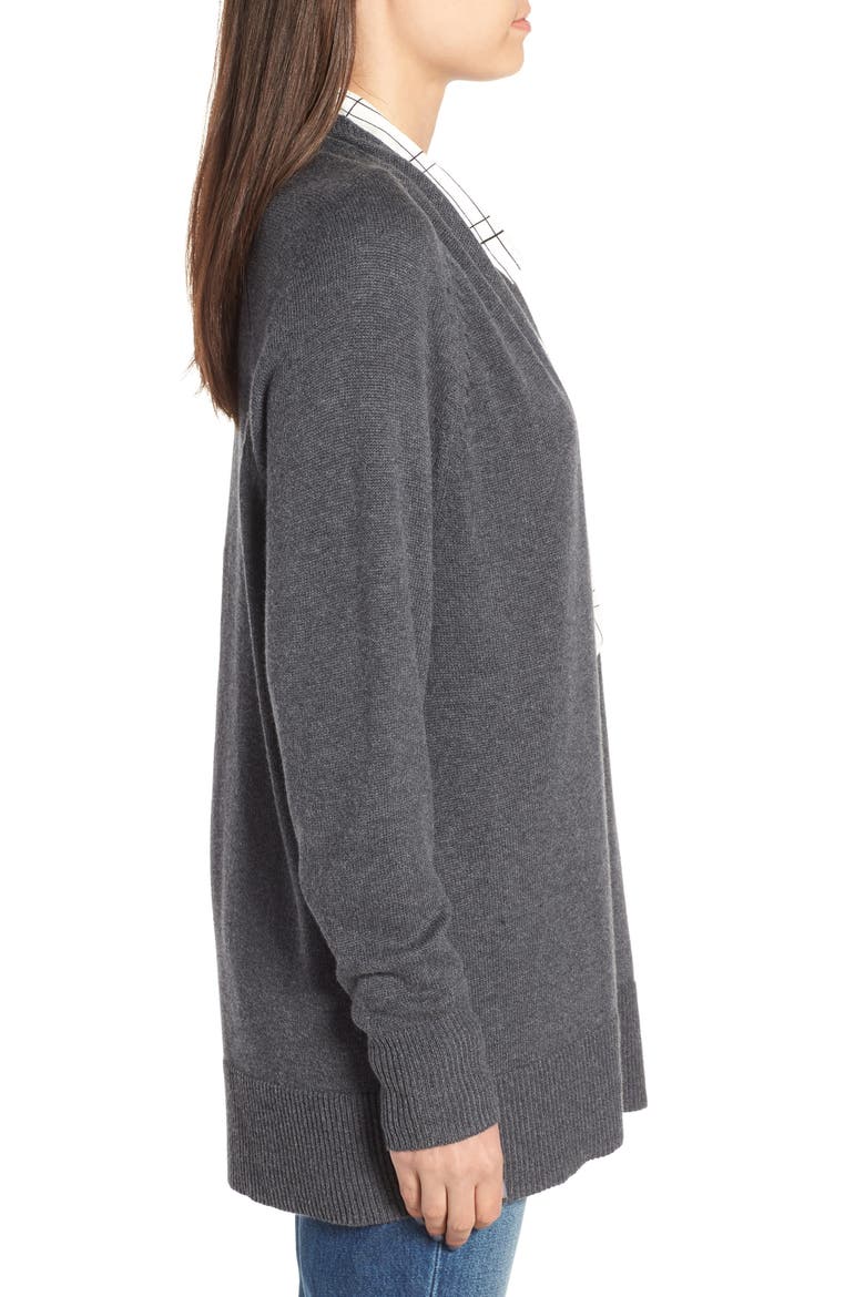 Boxy Cardigan, Alternate, color, GREY MEDIUM CHARCOAL HEATHER