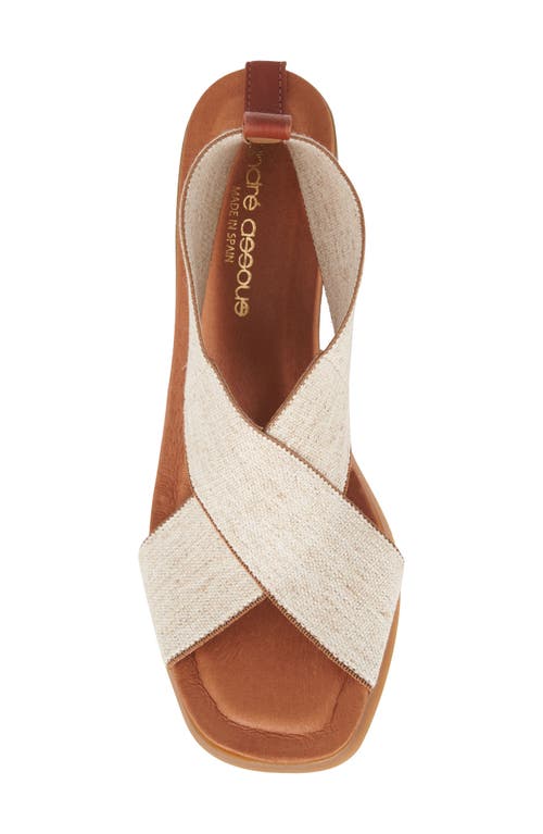Andre Assous Naira Sandal In Beige Linen