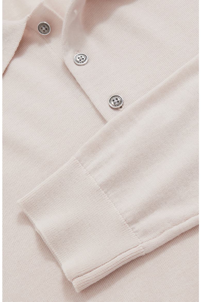 Trafford Long Sleeve Wool Polo Sweater, Alternate, color, BEIGE