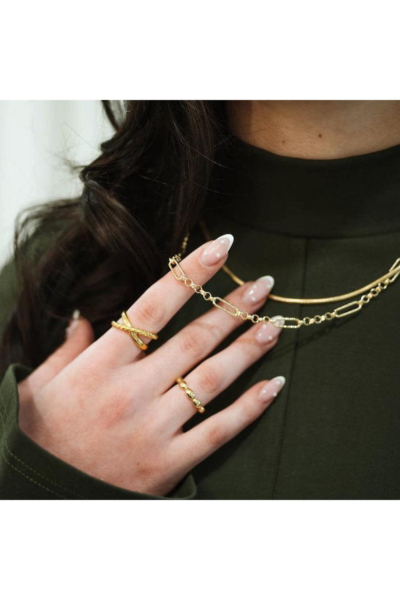 Golden Duo Necklace, Alternate, color, Gold