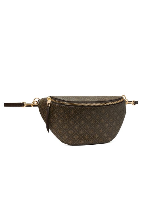 Tory Burch T Monogram Coated Canvas Belt Bag In French Press