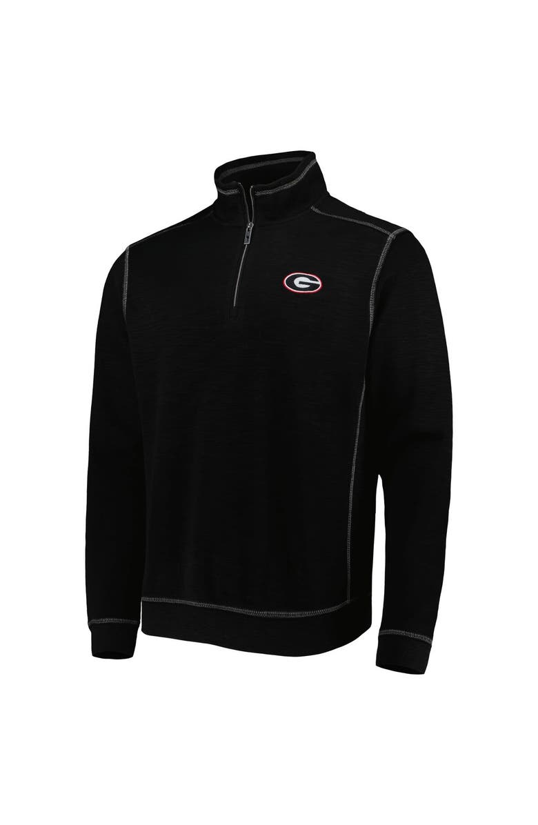 Tommy Bahama Men's Tommy Bahama Black Georgia Bulldogs Sport Tobago Bay Tri-Blend Mock Neck Half-Zip Jacket, Alternate, color,