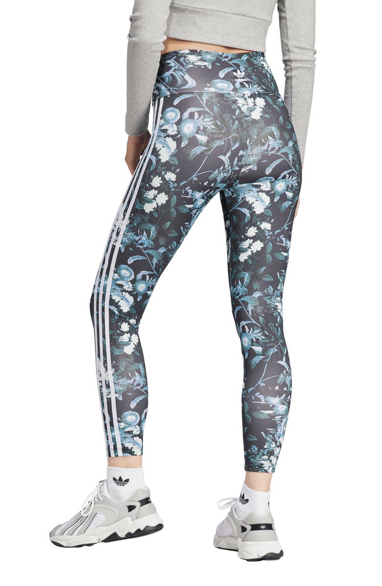 adidas Originals Floral 3-Stripes High Waist Leggings, Alternate, color,