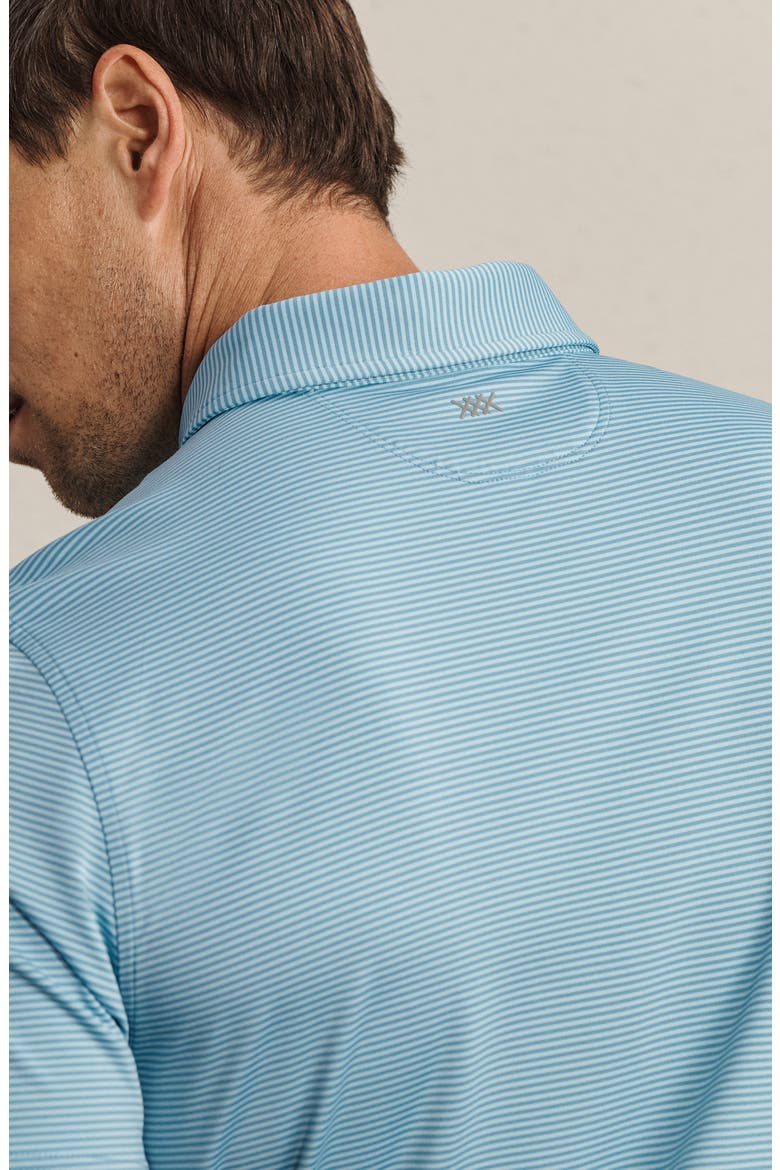 Drive Time Performance Polo, Alternate, color, AZURE BLUE STRIPE