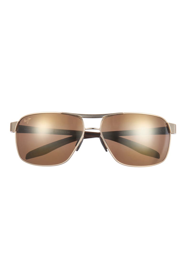 Polarized Navigator Sunglasses, Main, color, GOLD BLACK BRONZE