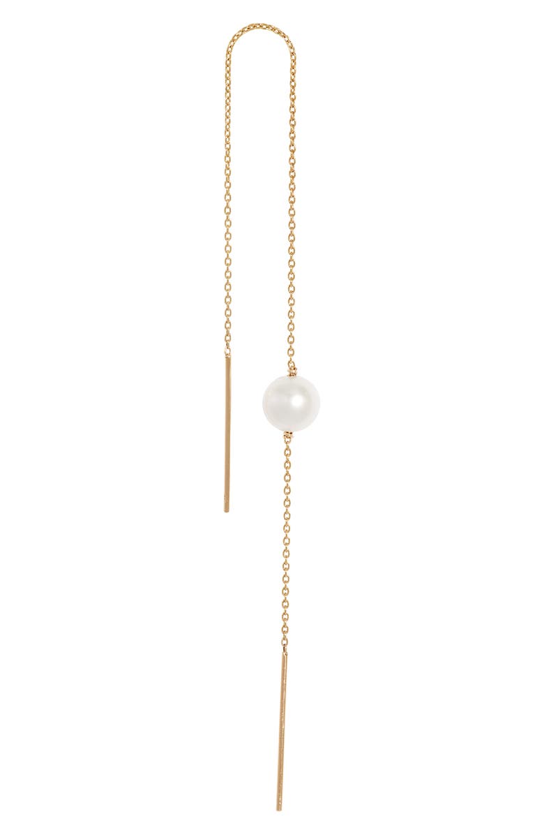 Poppy Finch Cultured Pearl Threader Earrings, Alternate, color, 