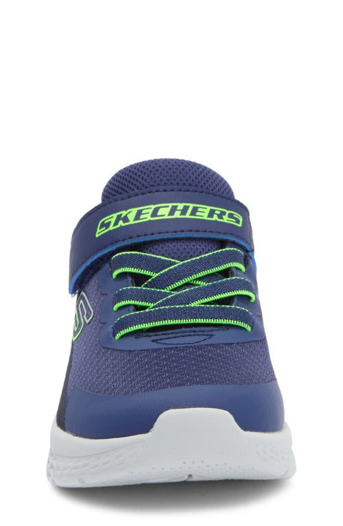 Skechers Little Boys Microspec Ii In Navy/black/lime
