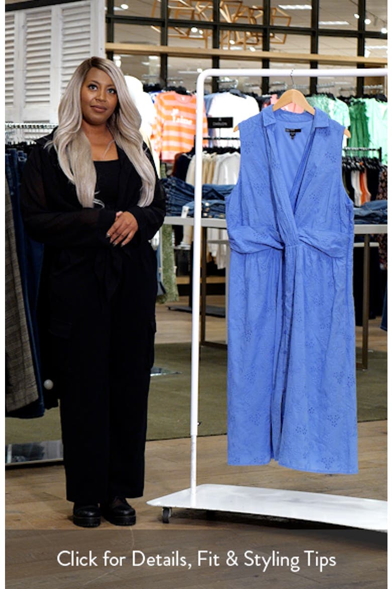 Eyelet Front Wrap Sleeveless Maxi Dress video